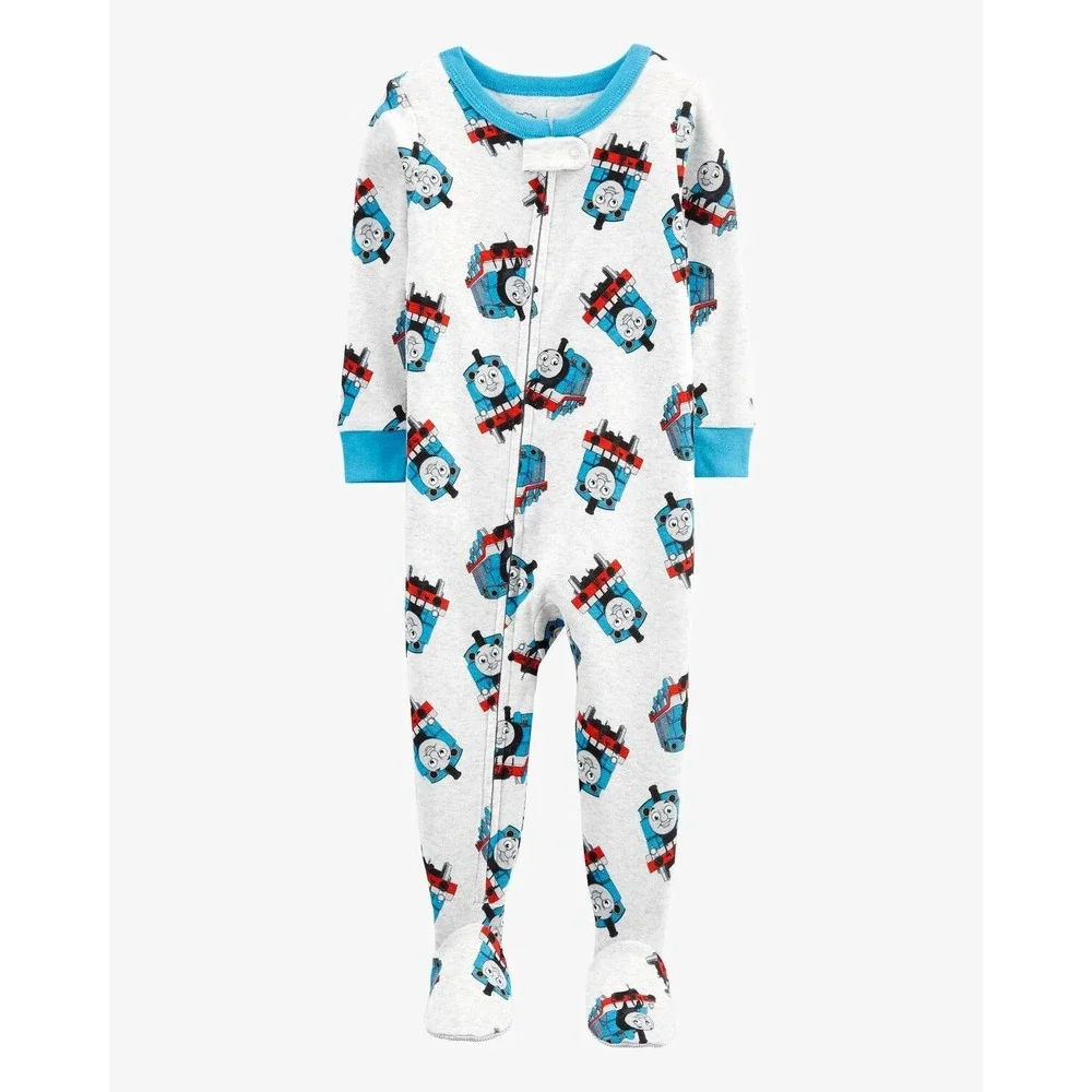 Carter's Toddler Thomas & Friends 2T Footie Pajamas Snug Fit Cotton Train PJs